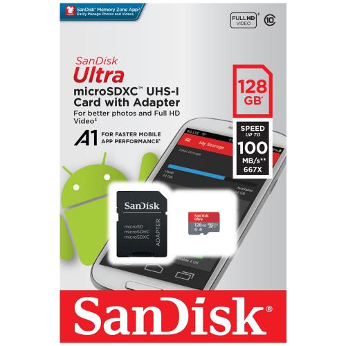 Cartão MicroSD 128GB Classe 10 Sandisk