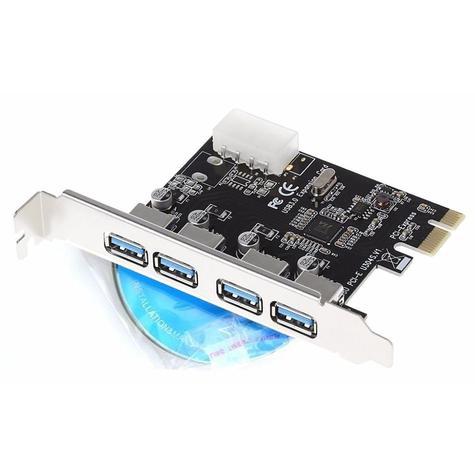 Placa USB 3.0 PCI-Express 4 Portas - K3 Distribuidora