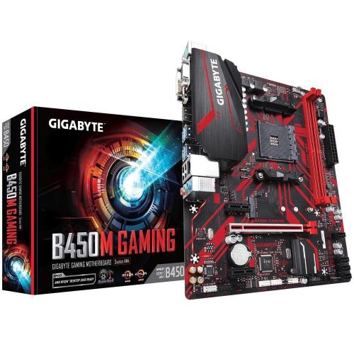 Placa Mãe AMD AM4 B450M GAMING DDR4 Gigabyte 