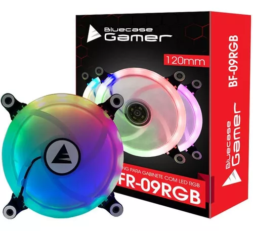 Cooler p/ GabineteFAN LED 120mm BFR-09RGB Bluecase