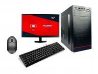 Computador Completo Intel J1800 4GB SSD 128GB Monitor 15" Teclado e mouse USB